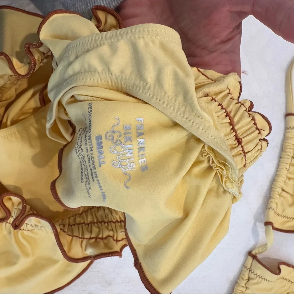 Yellow Ruffled Bikini Set - Picture 3 of 5